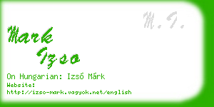mark izso business card